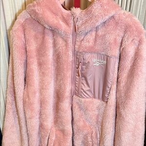 New Reebok Mauve Faux Fur Jacket 2X
